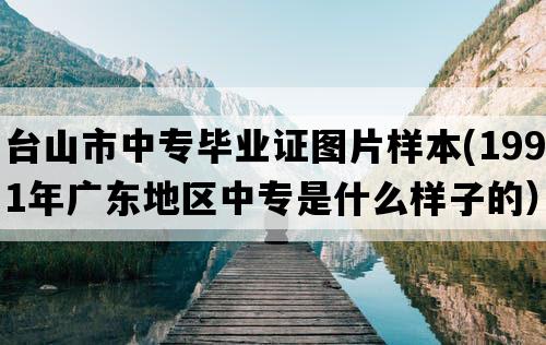 台山市中专毕业证图片样本(1991年广东地区中专是什么样子的）