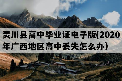 灵川县高中毕业证电子版(2020年广西地区高中丢失怎么办）