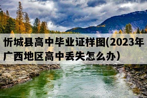 忻城县高中毕业证样图(2023年广西地区高中丢失怎么办）