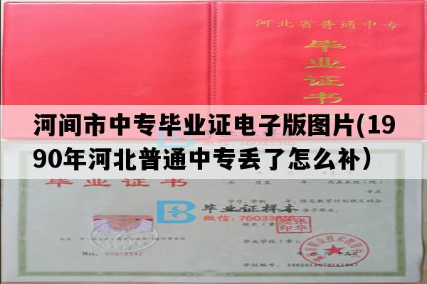 河间市中专毕业证电子版图片(1990年河北普通中专丢了怎么补）