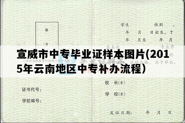 宣威市中专毕业证样本图片(2015年云南地区中专补办流程）