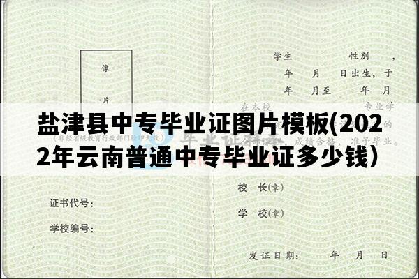 盐津县中专毕业证图片模板(2022年云南普通中专毕业证多少钱）