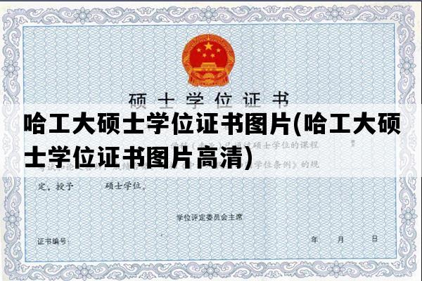 哈工大硕士学位证书图片(哈工大硕士学位证书图片高清)