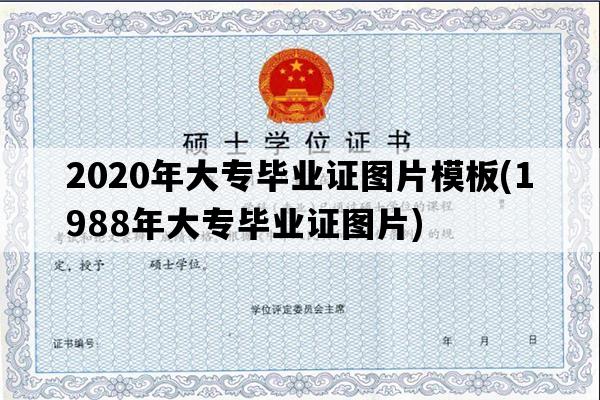 2020年大专毕业证图片模板(1988年大专毕业证图片)