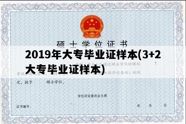 2019年大专毕业证样本(3+2大专毕业证样本)