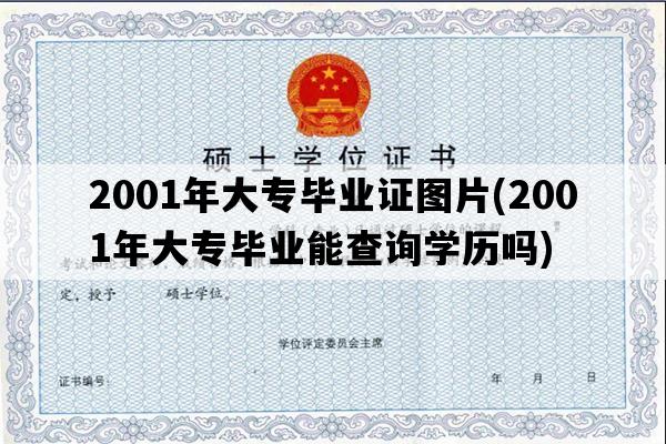 2001年大专毕业证图片(2001年大专毕业能查询学历吗)