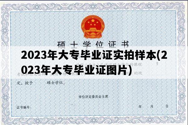 2023年大专毕业证实拍样本(2023年大专毕业证图片)