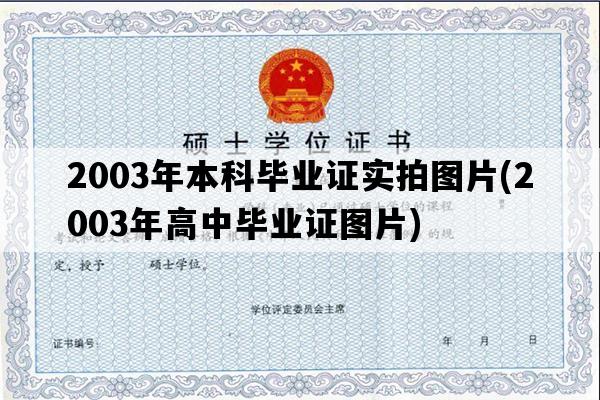 2003年本科毕业证实拍图片(2003年高中毕业证图片)