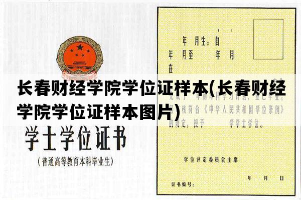 长春财经学院学位证样本(长春财经学院学位证样本图片)