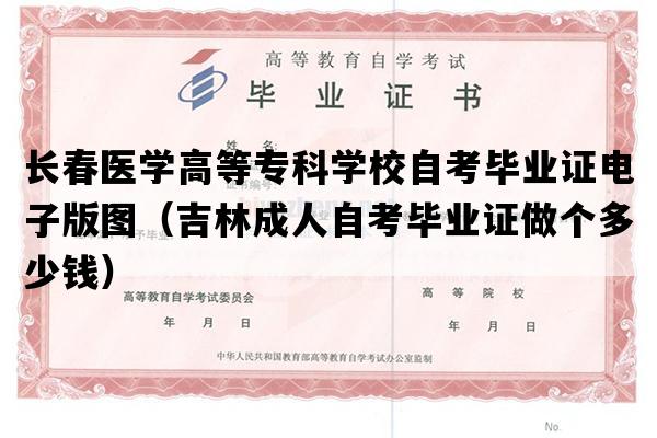 长春医学高等专科学校自考毕业证电子版图（吉林成人自考毕业证做个多少钱）