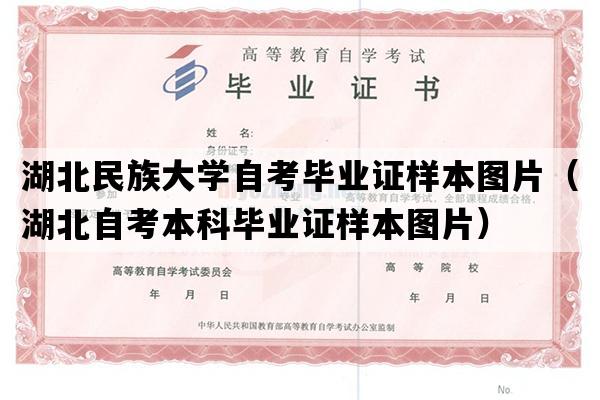 湖北民族大学自考毕业证样本图片（湖北自考本科毕业证样本图片）