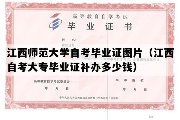 江西师范大学自考毕业证图片（江西自考大专毕业证补办多少钱）