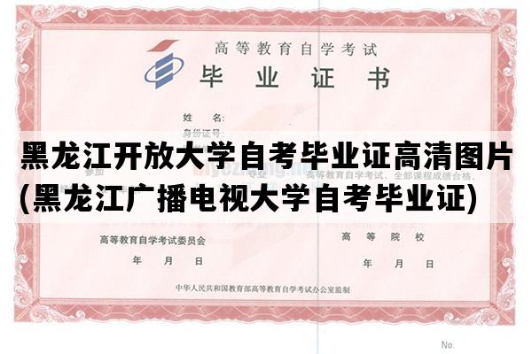 黑龙江开放大学自考毕业证高清图片(黑龙江广播电视大学自考毕业证)