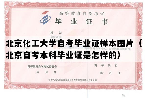 北京化工大学自考毕业证样本图片（北京自考本科毕业证是怎样的）