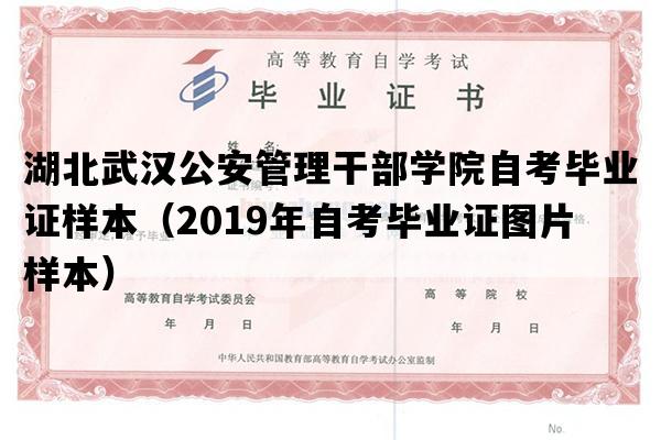 湖北武汉公安管理干部学院自考毕业证样本（2019年自考毕业证图片样本）