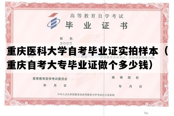 重庆医科大学自考毕业证实拍样本（重庆自考大专毕业证做个多少钱）