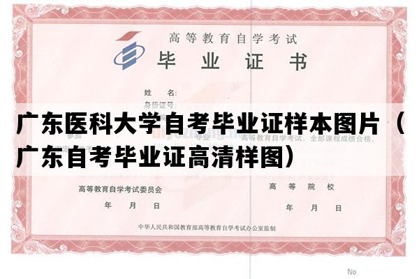 广东医科大学自考毕业证样本图片（广东自考毕业证高清样图）