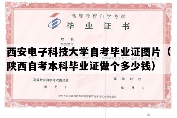 西安电子科技大学自考毕业证图片（陕西自考本科毕业证做个多少钱）