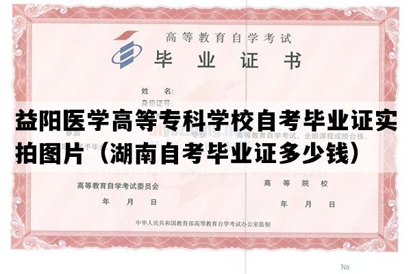 益阳医学高等专科学校自考毕业证实拍图片（湖南自考毕业证多少钱）