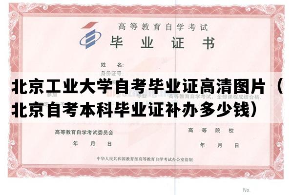 北京工业大学自考毕业证高清图片（北京自考本科毕业证补办多少钱）