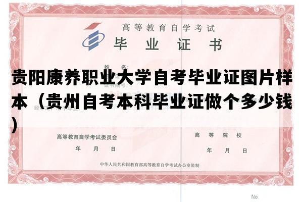 贵阳康养职业大学自考毕业证图片样本（贵州自考本科毕业证做个多少钱）