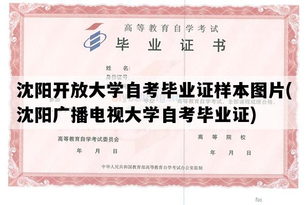 沈阳开放大学自考毕业证样本图片(沈阳广播电视大学自考毕业证)