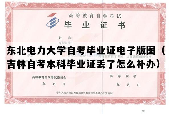 东北电力大学自考毕业证电子版图（吉林自考本科毕业证丢了怎么补办）