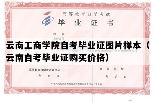 云南工商学院自考毕业证图片样本（云南自考毕业证购买价格）