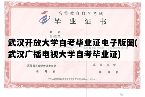 武汉开放大学自考毕业证电子版图(武汉广播电视大学自考毕业证)