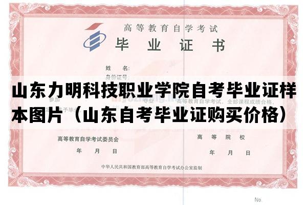 山东力明科技职业学院自考毕业证样本图片（山东自考毕业证购买价格）