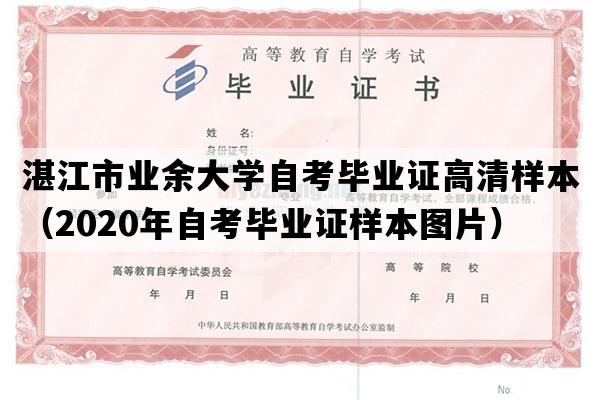 湛江市业余大学自考毕业证高清样本（2020年自考毕业证样本图片）