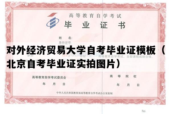 对外经济贸易大学自考毕业证模板（北京自考毕业证实拍图片）