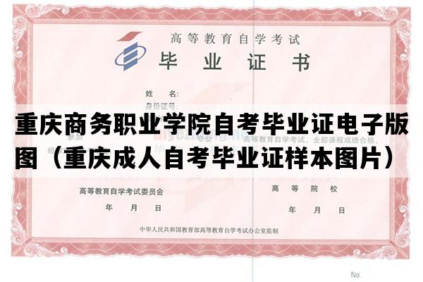 重庆商务职业学院自考毕业证电子版图（重庆成人自考毕业证样本图片）