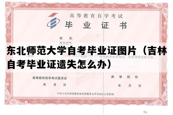 东北师范大学自考毕业证图片（吉林自考毕业证遗失怎么办）