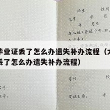 大学毕业证丢了怎么办遗失补办流程（大学毕业证丢了怎么办遗失补办流程）