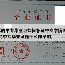 97年的中专毕业证如何补证中专学历呢（97年的中专毕业证是什么样子的）