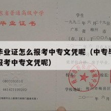 中专毕业证怎么报考中专文凭呢（中专毕业证怎么报考中专文凭呢）