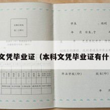 本科文凭毕业证（本科文凭毕业证有什么用）