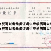 中专文凭可以考幼师证吗中专学历可以考吗（中专文凭可以考幼师证吗中专学历可以考吗）