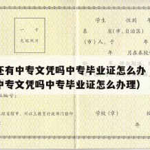 现在还有中专文凭吗中专毕业证怎么办（现在还有中专文凭吗中专毕业证怎么办理）