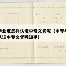 中专毕业证怎样认证中专文凭呢（中专毕业证怎样认证中专文凭呢知乎）