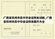 广西省钦州市高中毕业证样本详解_广西省钦州市高中毕业证样本图片大全