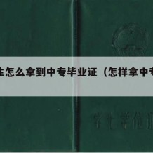 中专生怎么拿到中专毕业证（怎样拿中专毕业证）