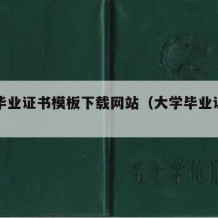 大学毕业证书模板下载网站（大学毕业证书高清）