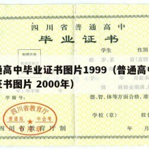 普通高中毕业证书图片1999（普通高中毕业证书图片 2000年）