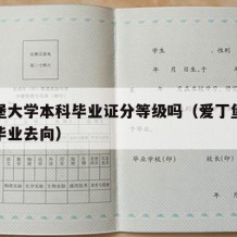 爱丁堡大学本科毕业证分等级吗（爱丁堡大学本科毕业去向）