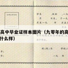 90年高中毕业证样本图片（九零年的高中毕业证什么样）