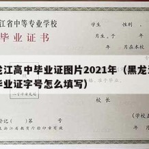 黑龙江高中毕业证图片2021年（黑龙江高中毕业证字号怎么填写）