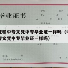 中专证和中专文凭中专毕业证一样吗（中专证和中专文凭中专毕业证一样吗）