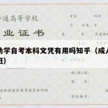 成人助学自考本科文凭有用吗知乎（成人自考助学班）